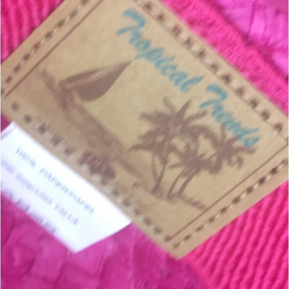 Vintage Tropical Trends Hot Pink Straw Cowboy Hat